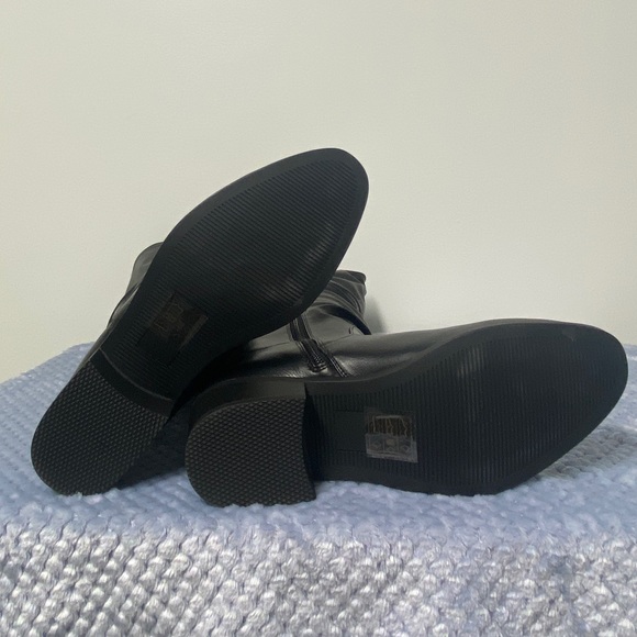 Tall Black Slouchy Zip-Up Boots, 9 - Picture 6 of 9